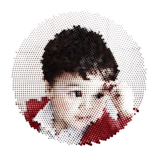 This is an illustration in an avatar like style that was generated out of a picture of a child (the son of the creator of this illustration)